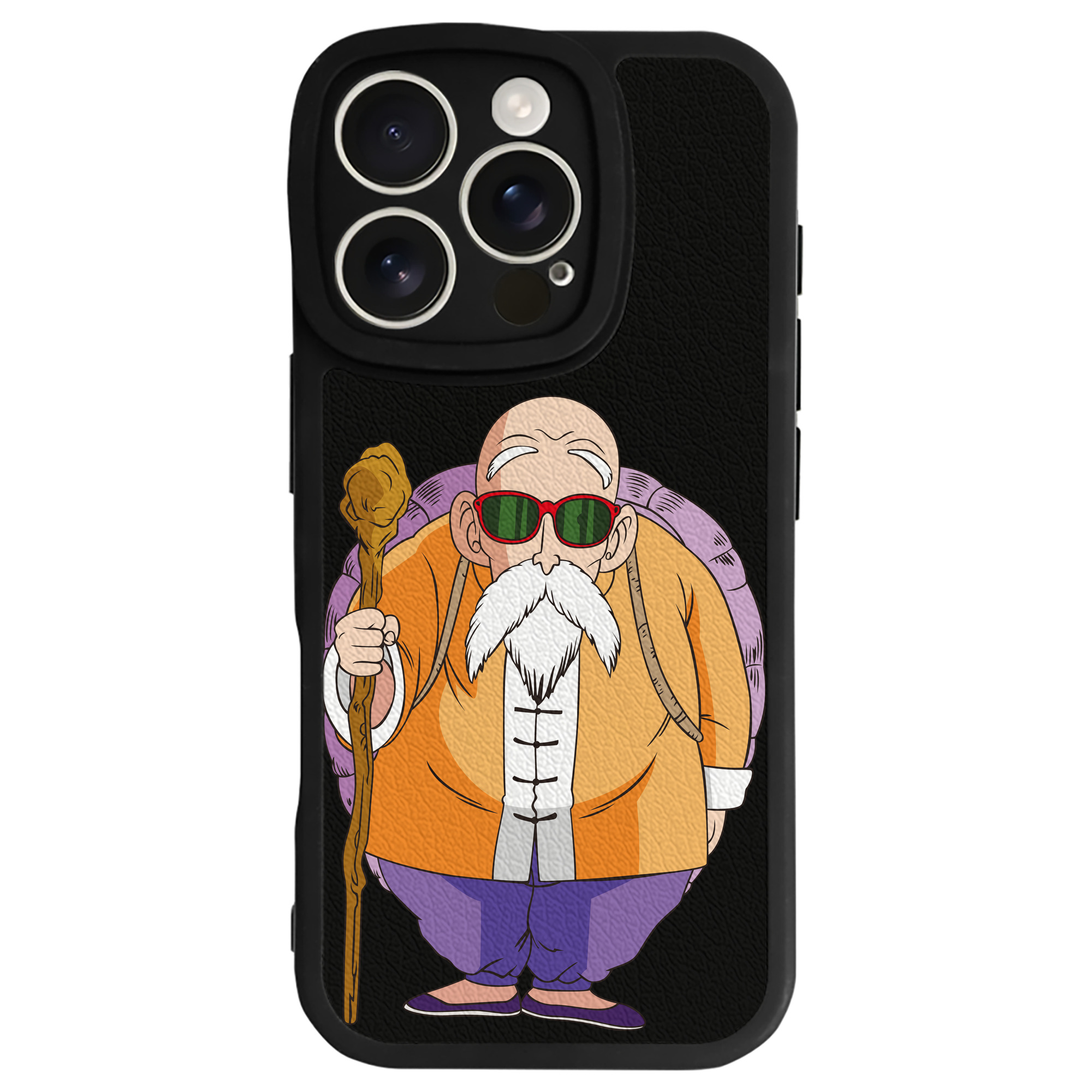（画像用） ドラゴンボール 亀仙人（かめせんにん） DRAGON BALL Master Roshi Kame Sennin 【iPhone 16シリーズ対応】シリコンスマホケース（レザー調） 材質：シリコン